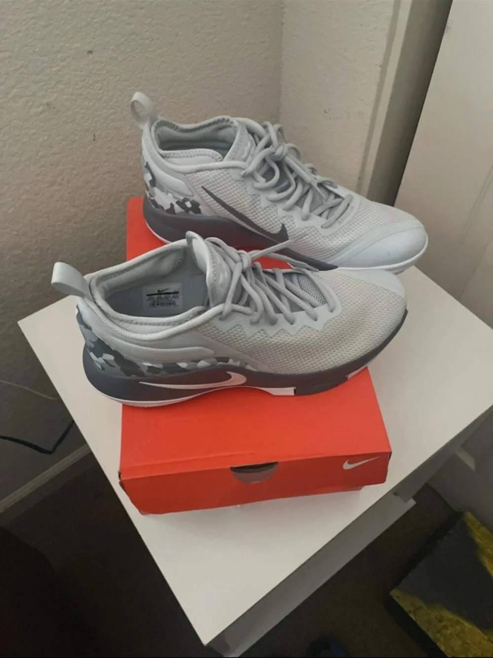 Nike Light Gray Athletic Low-Top Sneakers with Dark Gray Accents